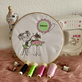 Stickdatei Cute Girl 1 Handmade Nähen Set 933 - Sewando