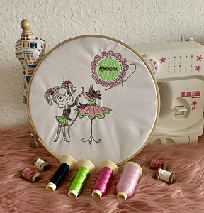 Stickdatei Cute Girl 1 Handmade Nähen Set 933 - Sewando