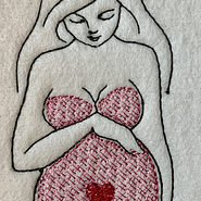 Stickdatei Mutterpass Outline Set 935 Lineare Art - Sewando