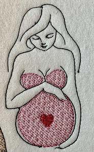 Stickdatei Mutterpass Outline Set 935 Lineare Art - Sewando