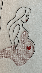 Stickdatei Mutterpass Outline Set 935 Lineare Art - Sewando