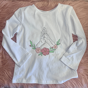 Stickdatei Hand und Pfote mit Blumen, Hund Set 939 Doodle Lineare Art - Sewando