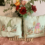 Stickdatei Wichtel Girl mit Blumen Set 940 Doodle Lineare Art - Sewando