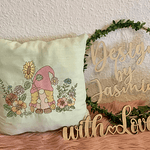Stickdatei Wichtel Girl mit Blumen Set 940 Doodle Lineare Art - Sewando