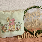 Stickdatei Wichtel Girl mit Blumen Set 940 Doodle Lineare Art - Sewando