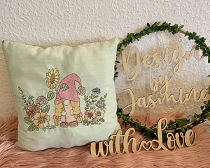 Stickdatei Wichtel Girl mit Blumen Set 940 Doodle Lineare Art - Sewando