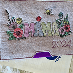 Stickdatei Mama mit Blumen Lineare Art Set 946 - Sewando
