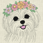 Stickdatei Hund Malteser Havaneser Shih Tzu Set 970 - Sewando
