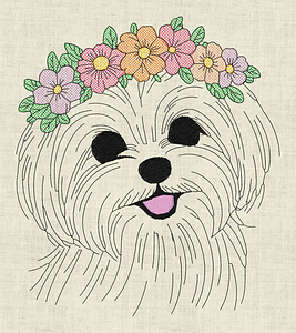 Stickdatei Hund Malteser Havaneser Shih Tzu Set 970 - Sewando
