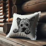 Stickdatei Yorkshire Terrier  "Cindy" - realistisch - Für HELLE STOFFE