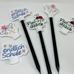 Stickdatei Topper Stiftetopper Schulanfang Motive - Sewando