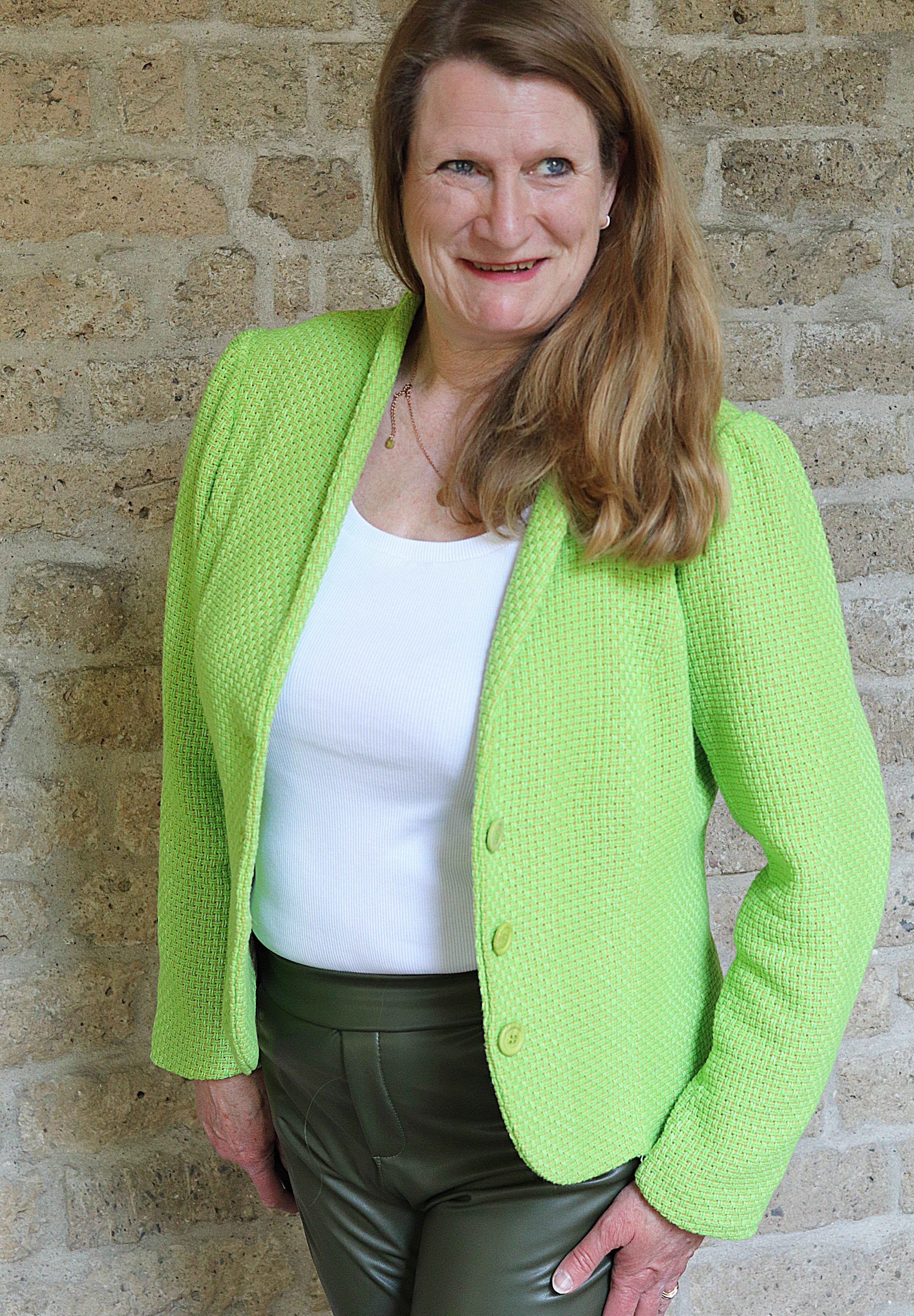 Blazer-02 mit Schalkragen und Puffärmeln - Sewando