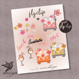 ClipArts Bundle „Cocktails Retro Stil“ PNGs gewerbliche Nutzungslizenz