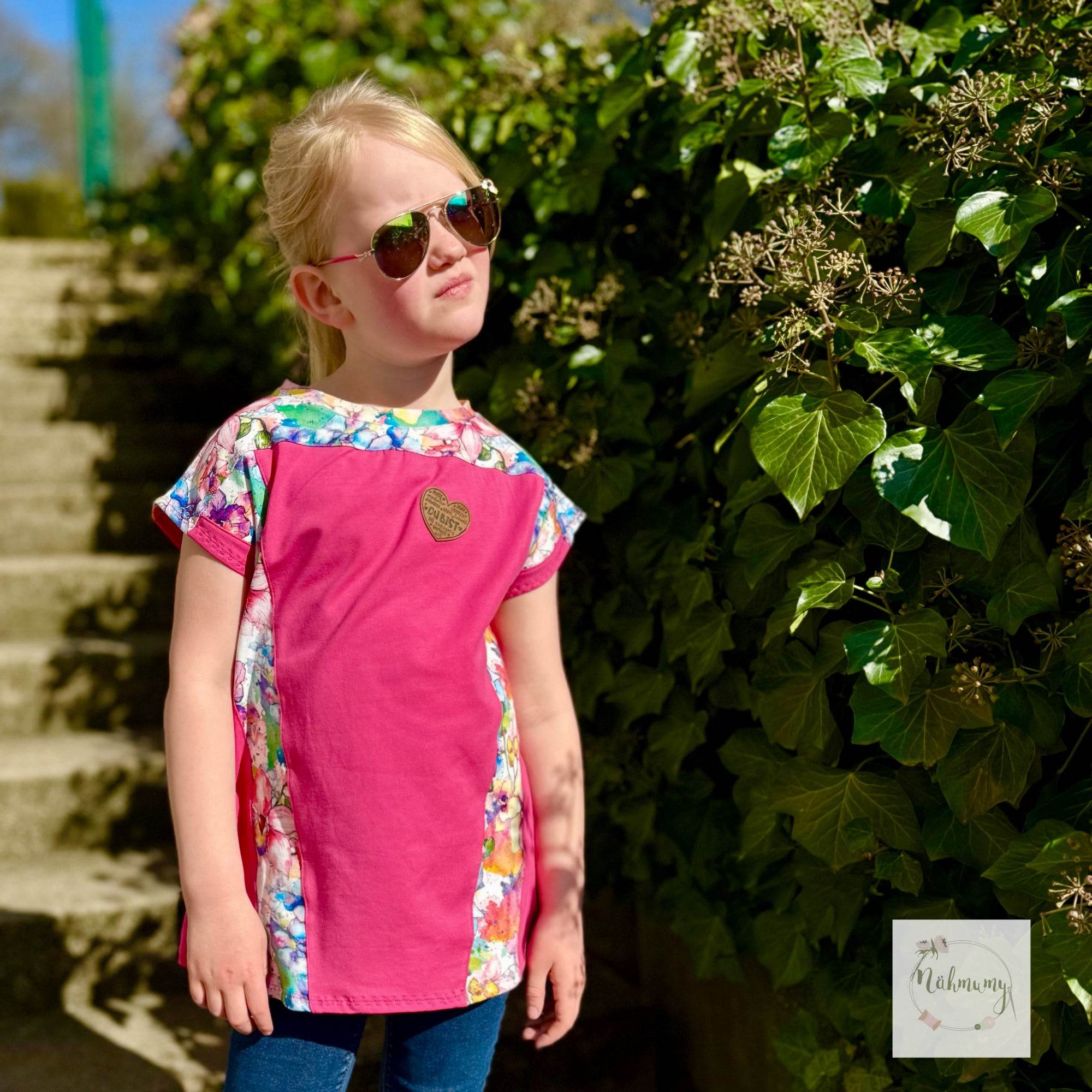 Schnittmuster Main ChillShirt - Langarm/Kurzarm Shirt mit überschnittenen Ärmeln & Teilungen - 80-164 - Sewando