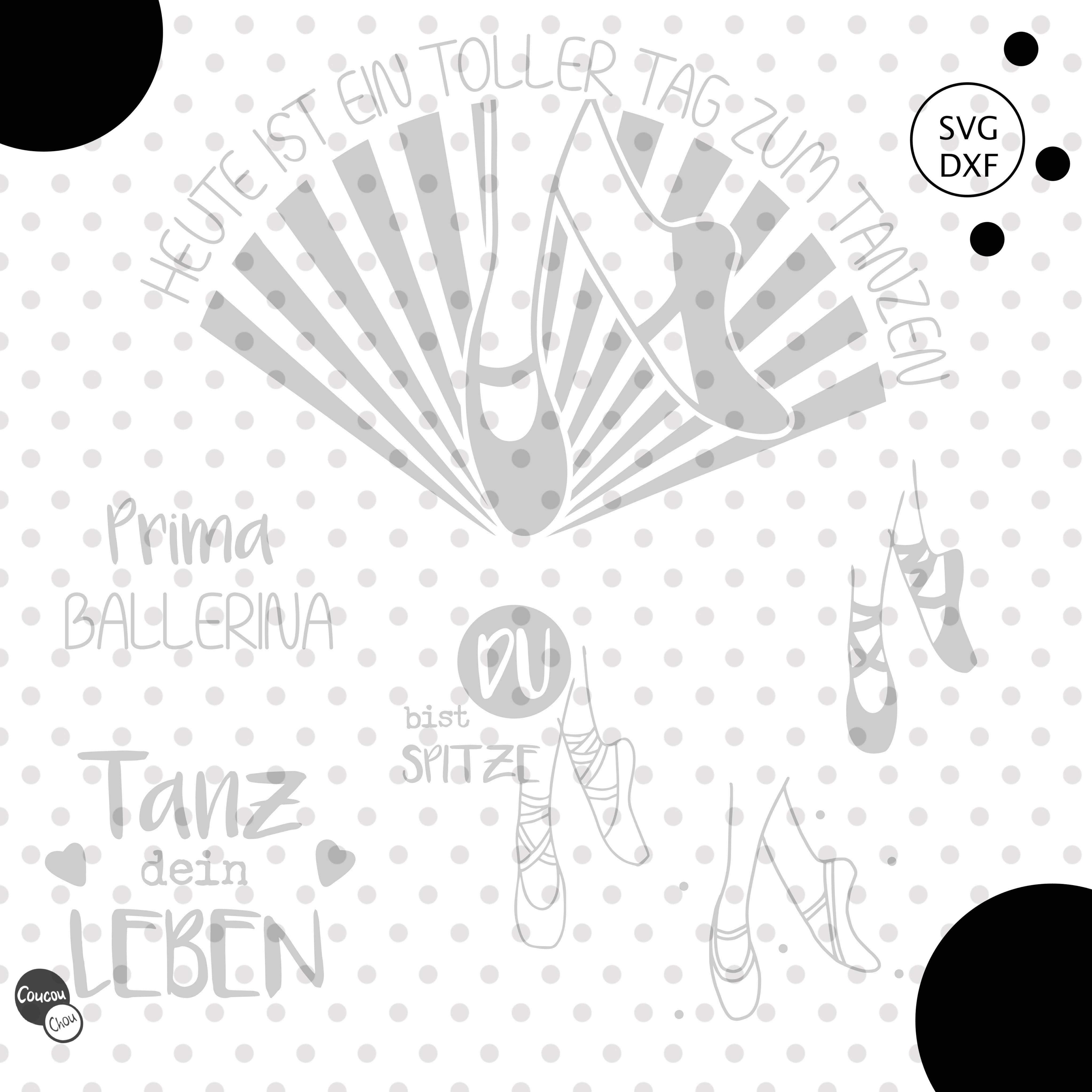 Plotterdatei Ballett svg dxf - Sewando