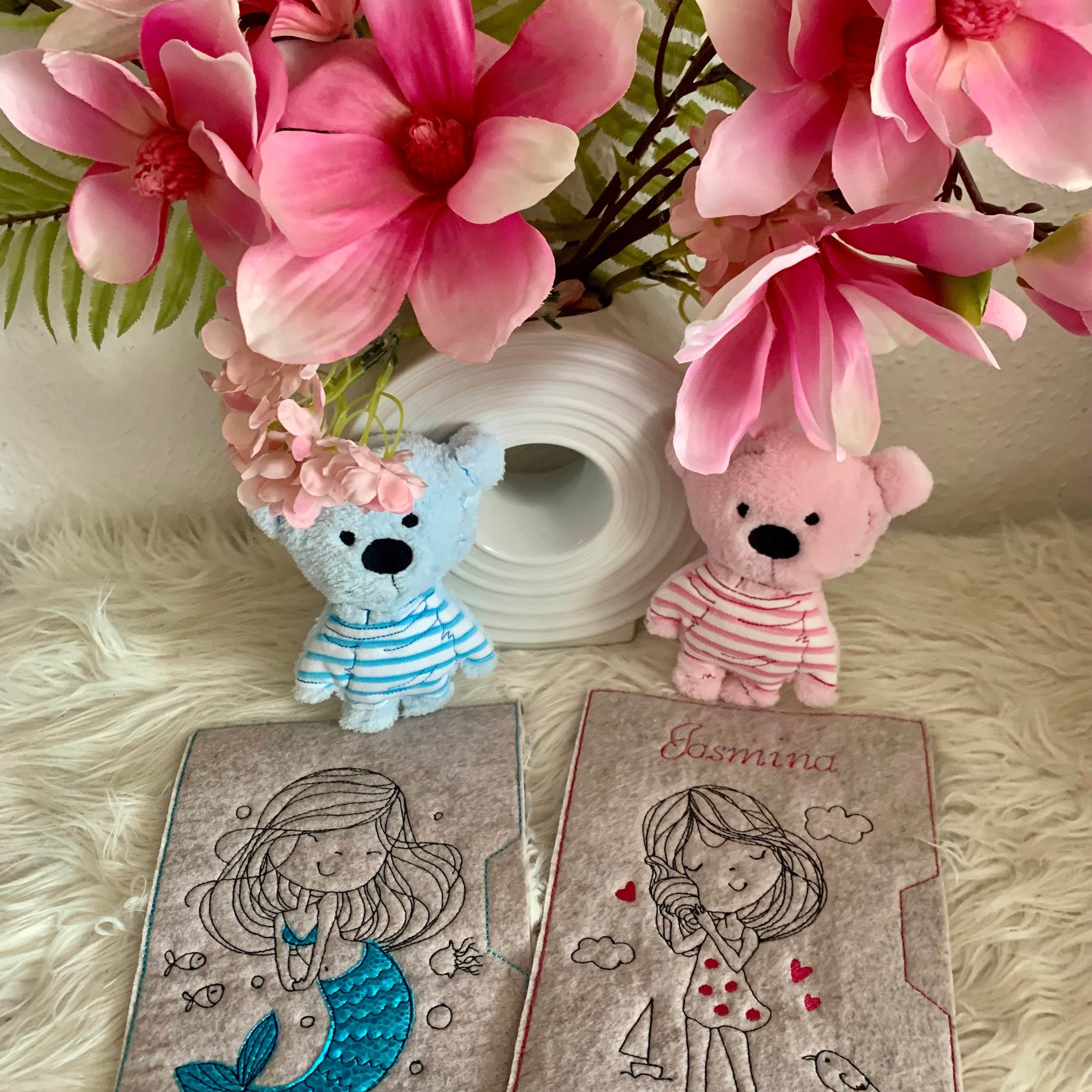 Stickdatei Meerjungfrau und Mädchen Einzelmotive Set 916 - Sewando