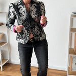 Blazer-02 mit Schalkragen und Puffärmeln - Sewando