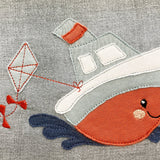 Stickdatei kleines Schiff 2 - Doodle-Datei - 4 Größen, 8 Formate