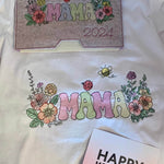 Stickdatei Mama mit Blumen Lineare Art Set 946 - Sewando