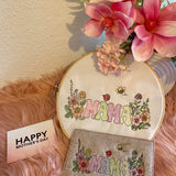 Stickdatei Mama mit Blumen Lineare Art Set 946 - Sewando