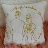 Stickdatei Hochzeit Brautpaar Line Art Set 949 - Sewando