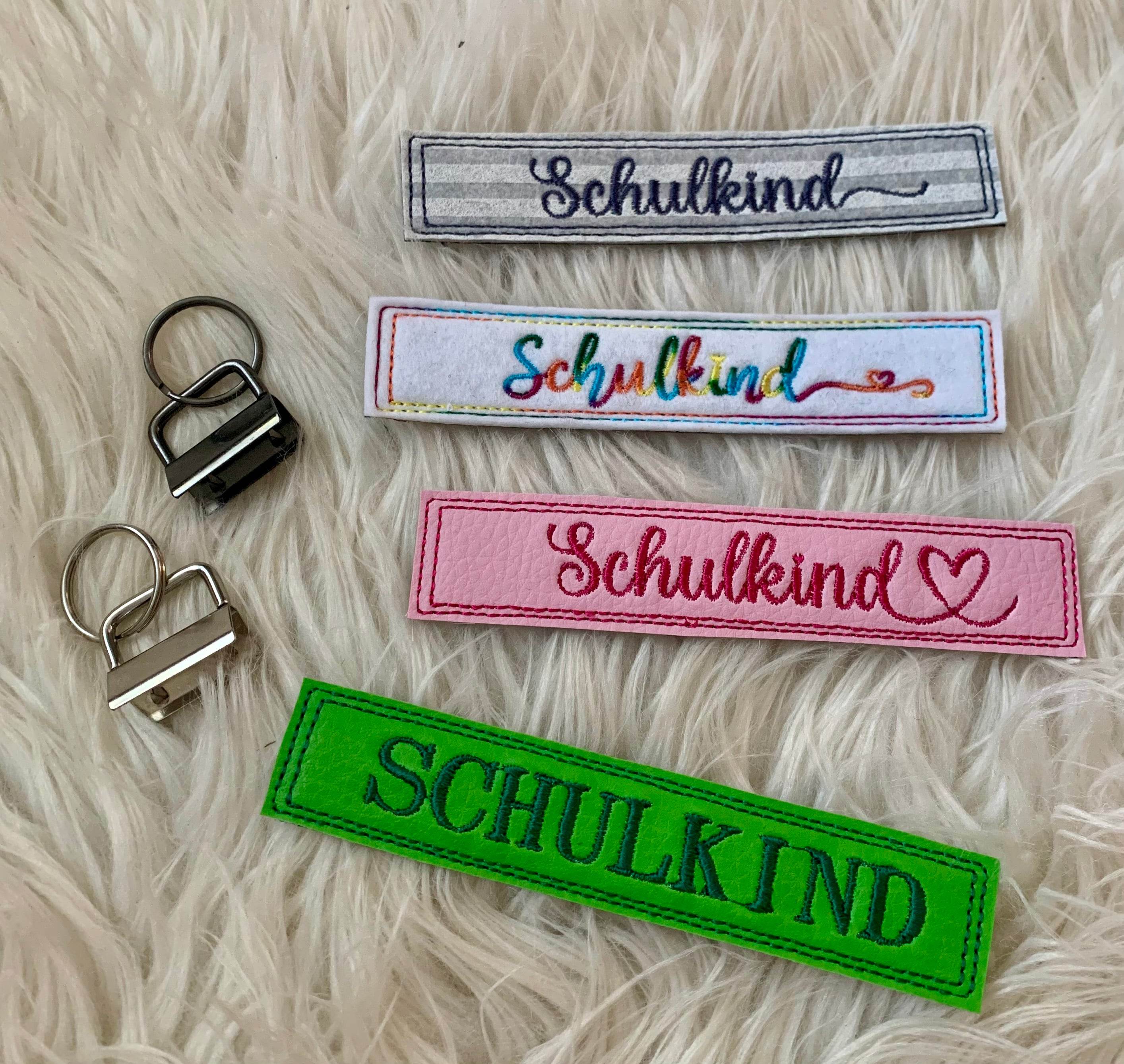 Stickdatei Schulkind Schlüsselanhänger Set 952 In the Hoop - Sewando