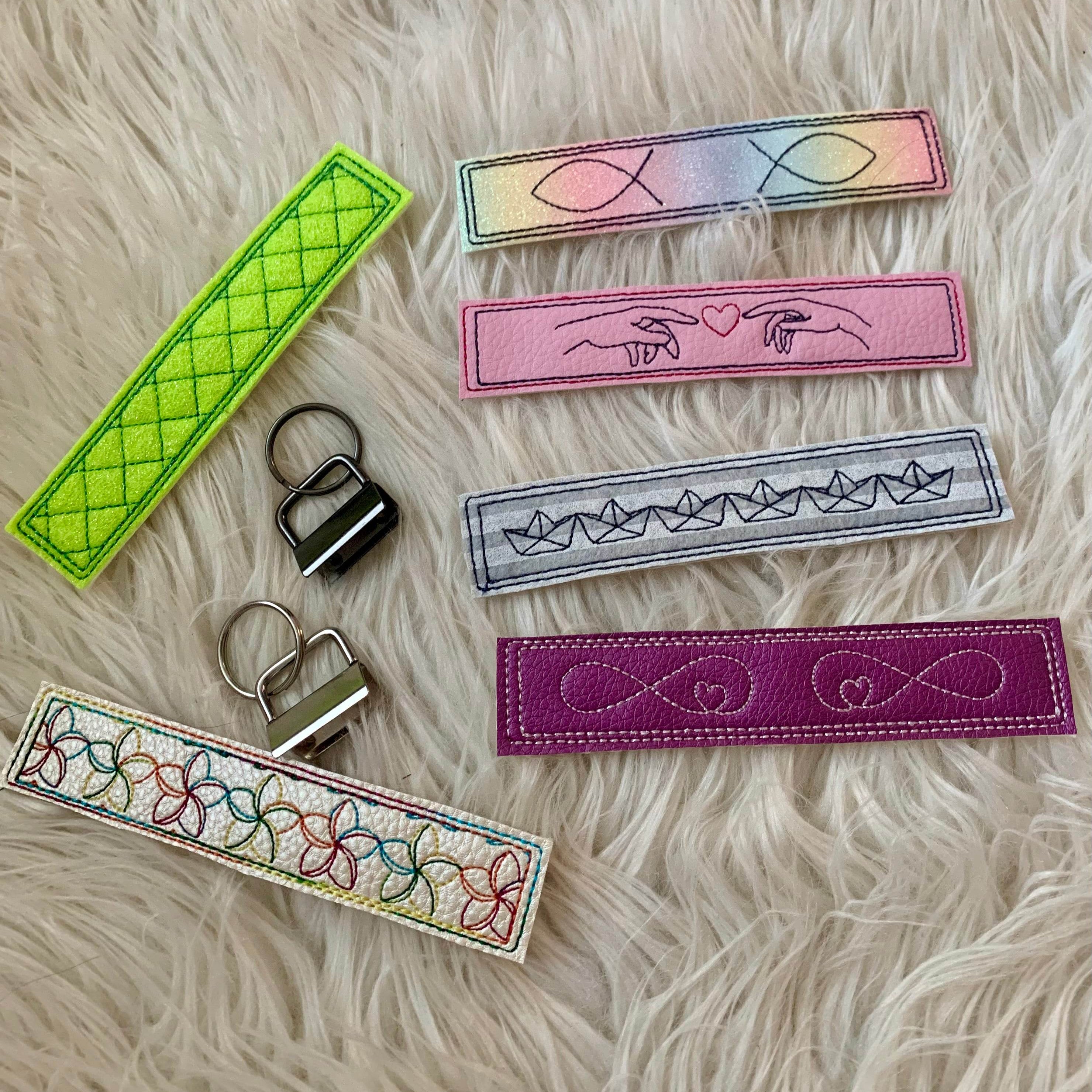 Stickdatei Anhänger Schlüsselanhänger Taufe Hochzeit Set 952 - Sewando