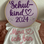 Stickdatei Schrift mit Herzen In Love 3 ca. 60mm Set 641 Doodle Applikation - Sewando