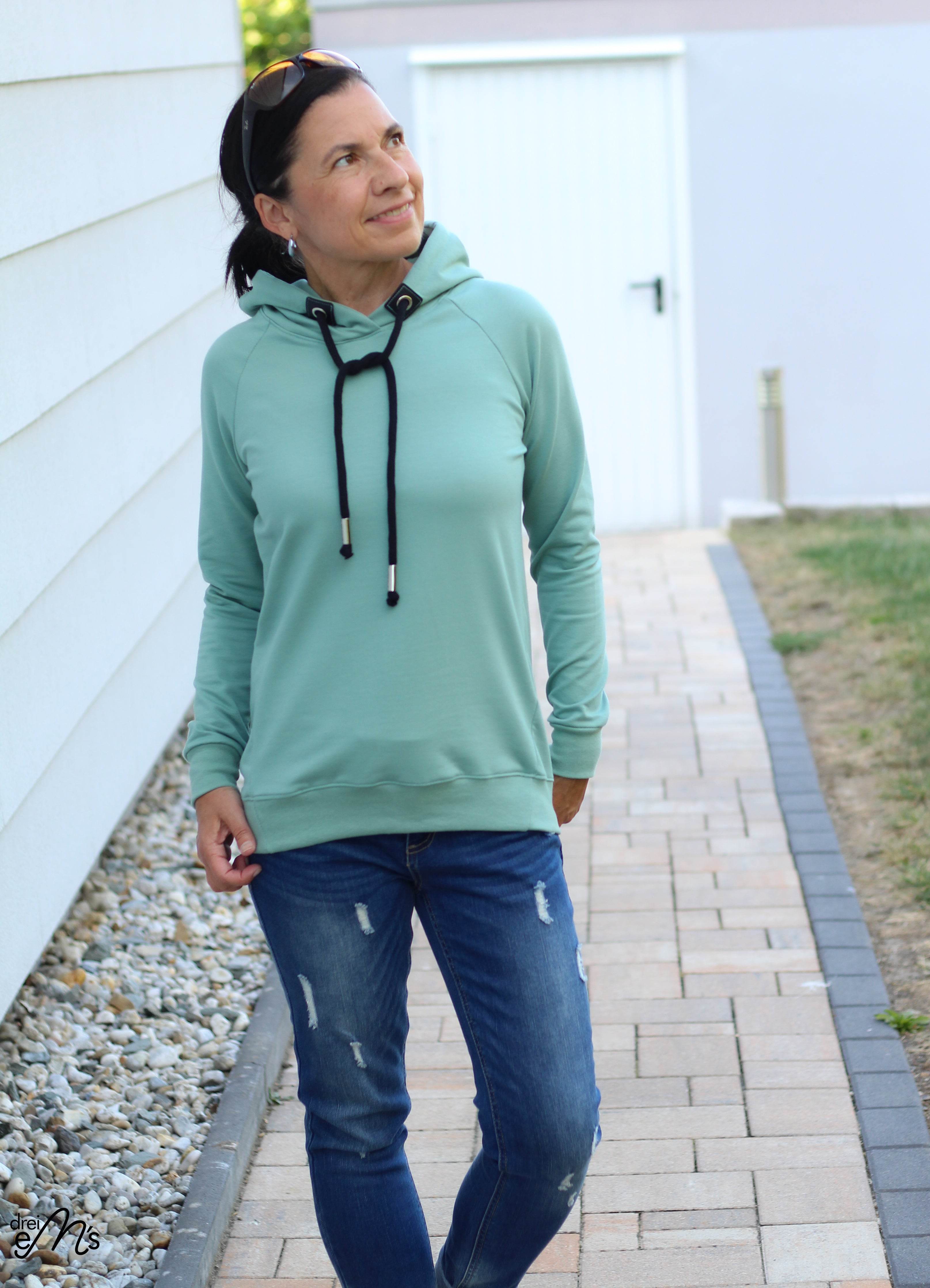 Schnittmuster Hoodie EBERN Gr. 34-56 + gratis Plotterdatei : - Sewando
