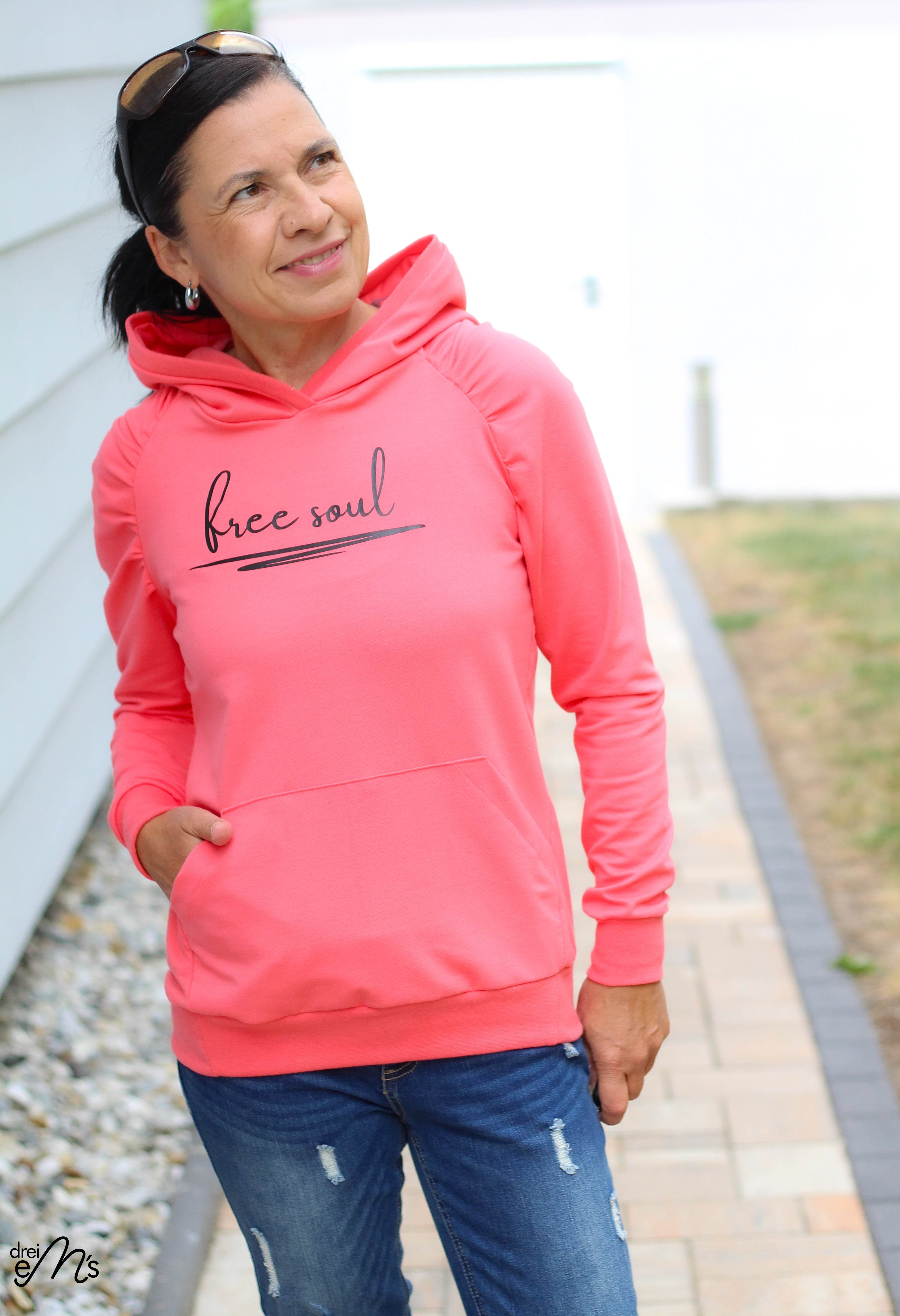 Schnittmuster Hoodie EBERN Gr. 34-56 + gratis Plotterdatei : - Sewando