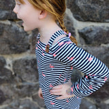 Schnittmuster Shirt "Sporty Off-Shoulder Girl" Gr. 80-164
