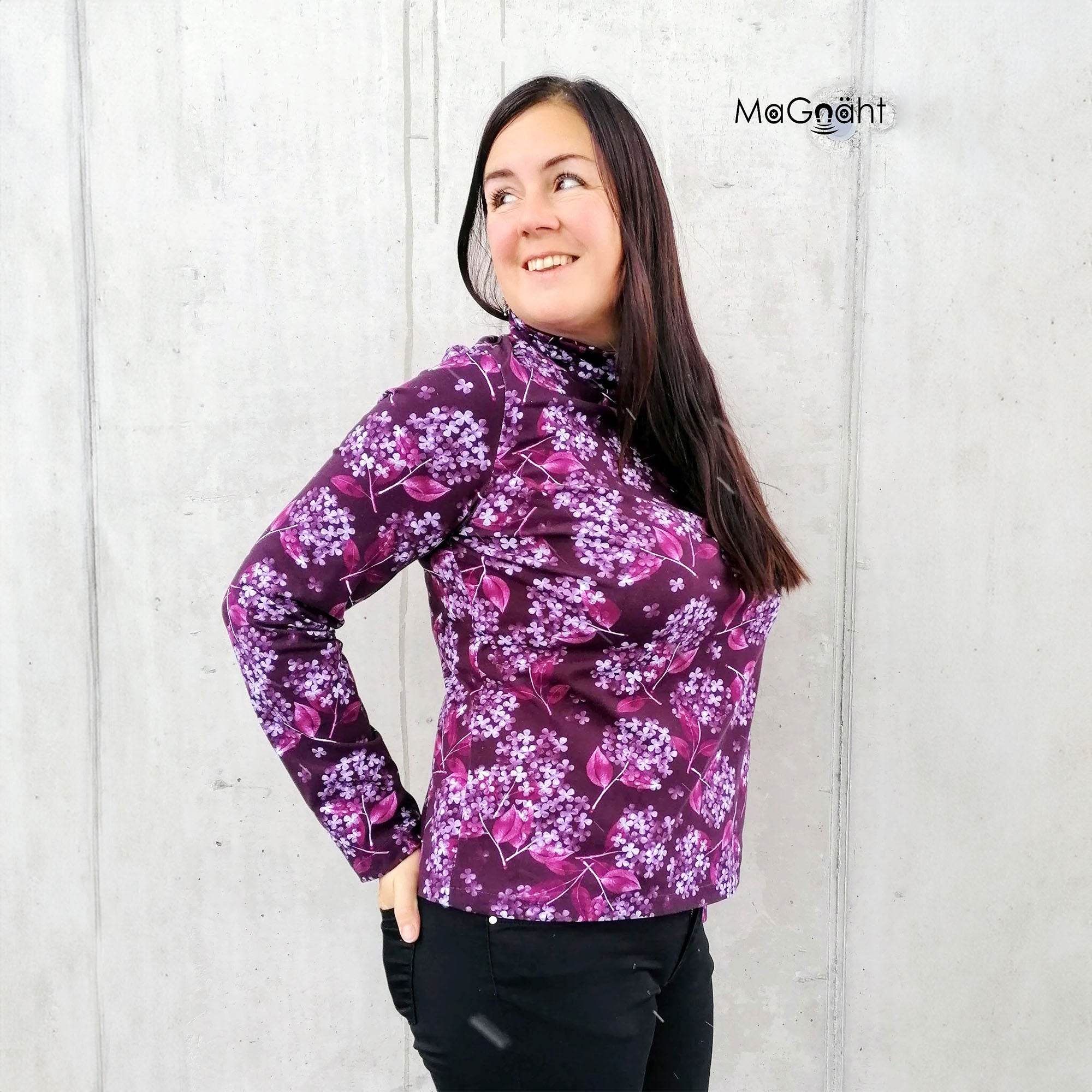 Damenshirt Rollkragen Tarja - Größen 32 - 60 - Sewando