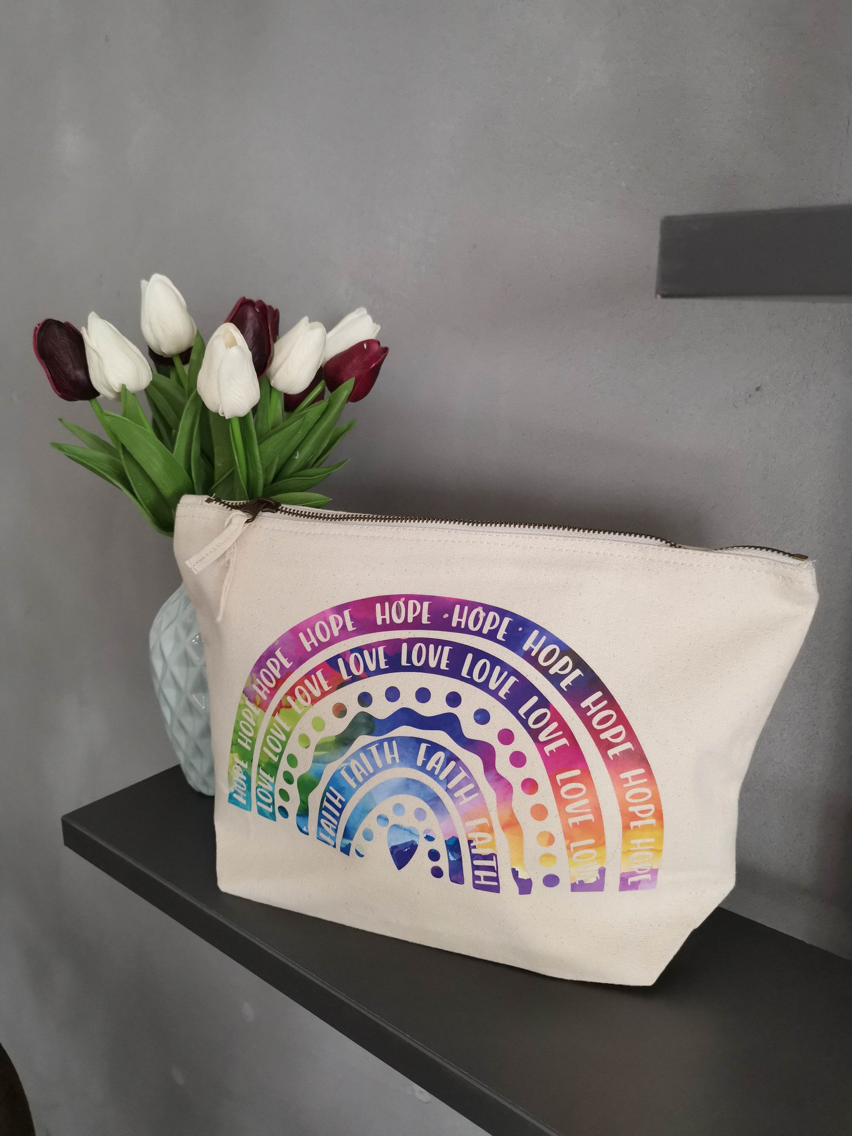 Plotterdatei Regenbogen Hope - Love - Faith - Sewando