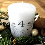 Vorlage für Kerzentattoo Weihnachten pdf Advent Kerzensticker für Wasserschiebefolie - Sewando