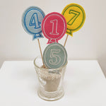 13x Stickdatei Ballons mit Zahlen ITH - Sewando
