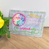 5x Stickdatei "schneller sticken" ITH und Solotext