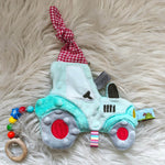 Stickdatei Traktor Schnullertuch In the Hoop Knistertuch Set 2528 - Sewando