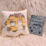 Stickdatei Wohnwagen Flower Line Art Set 2533
