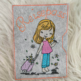 Stickdatei Cute Girl mit Koffer Set 2529 - Sewando