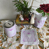 Stickdatei Hochzeit Set XXL mit Herz und Rose  Set 808