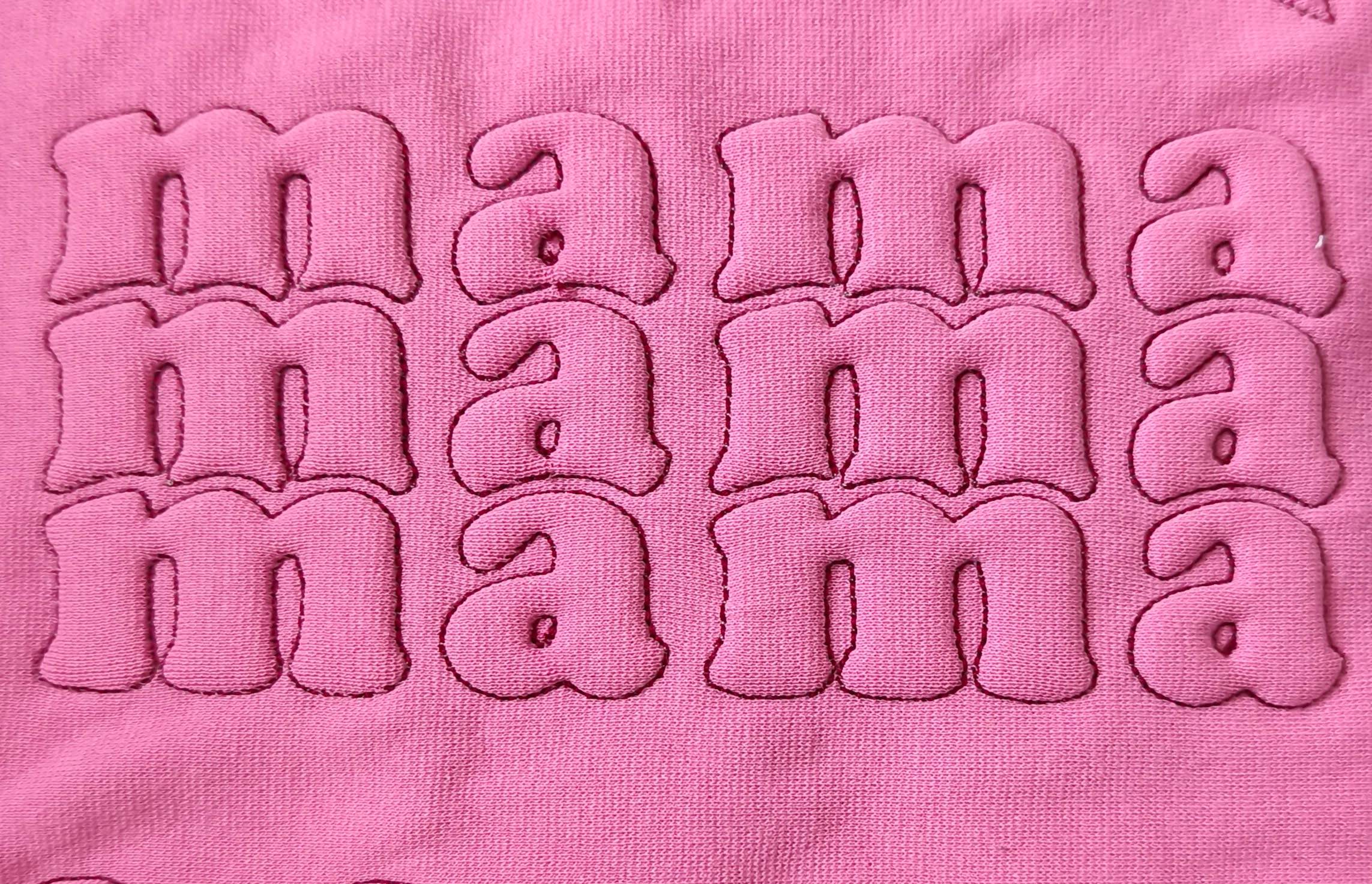 Stickdatei Mama 3D Trapunto Schriftzug Set 2536 - Sewando