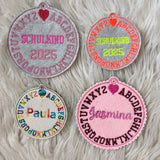 Stickdatei Schulkind 2025 Anhänger Set 2540