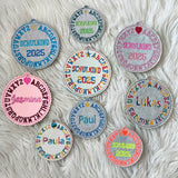 Stickdatei Schulkind 2025 Anhänger Set 2540