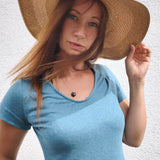 "Summer Blues" ein Blusen Schnittmuster mit raffinierter Raffung, 32-46