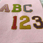 Stickdatei Glitter Vinyl Schrift College Style ca. 65mm Applikation Set 2541 - Sewando