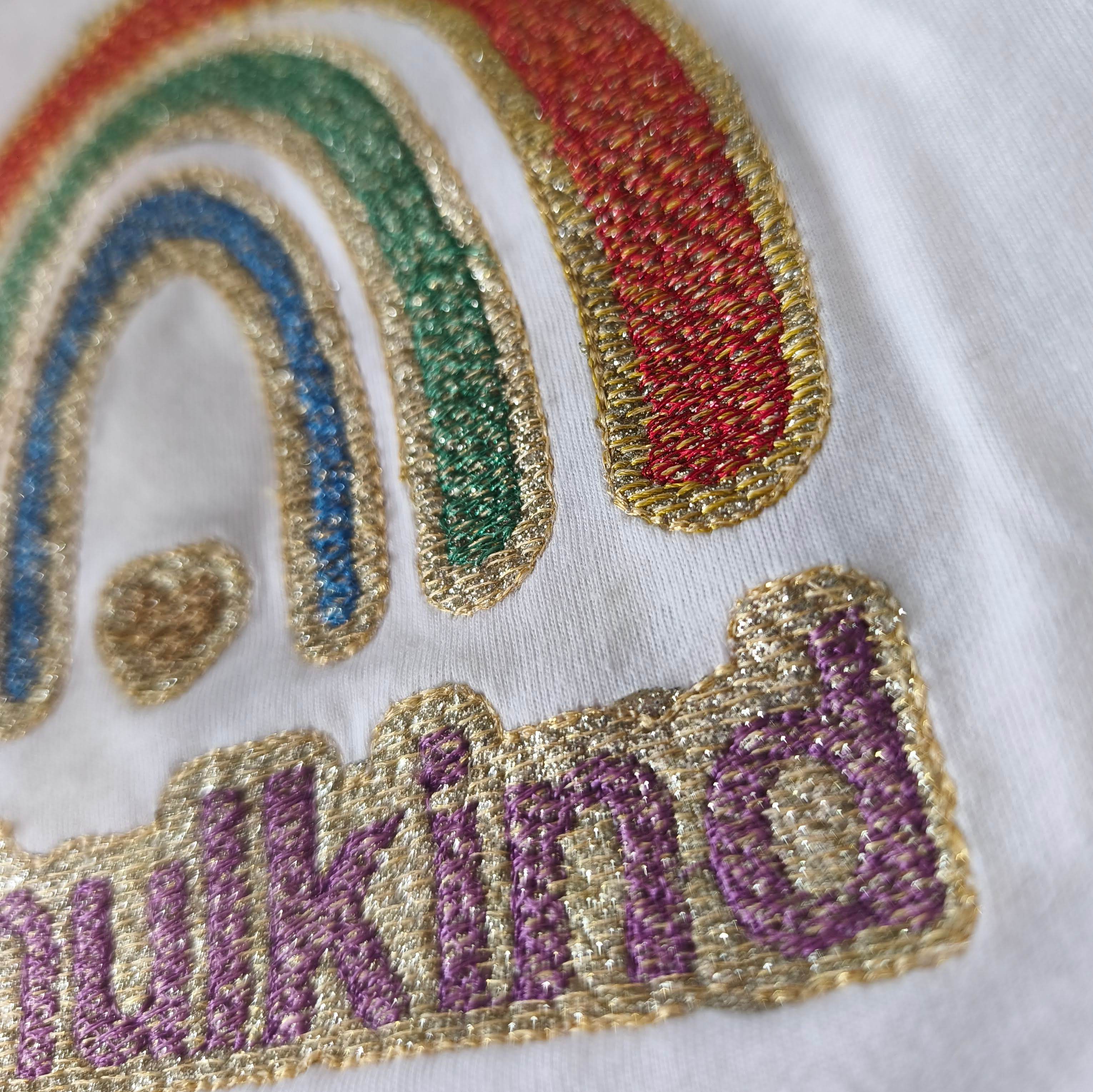 Stickdatei Glitzer Vinyl Regenbogen Schulkind Set 2545 - Sewando