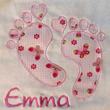 Stickdatei Babyfüsse negative Applikation Set 2547 - Sewando