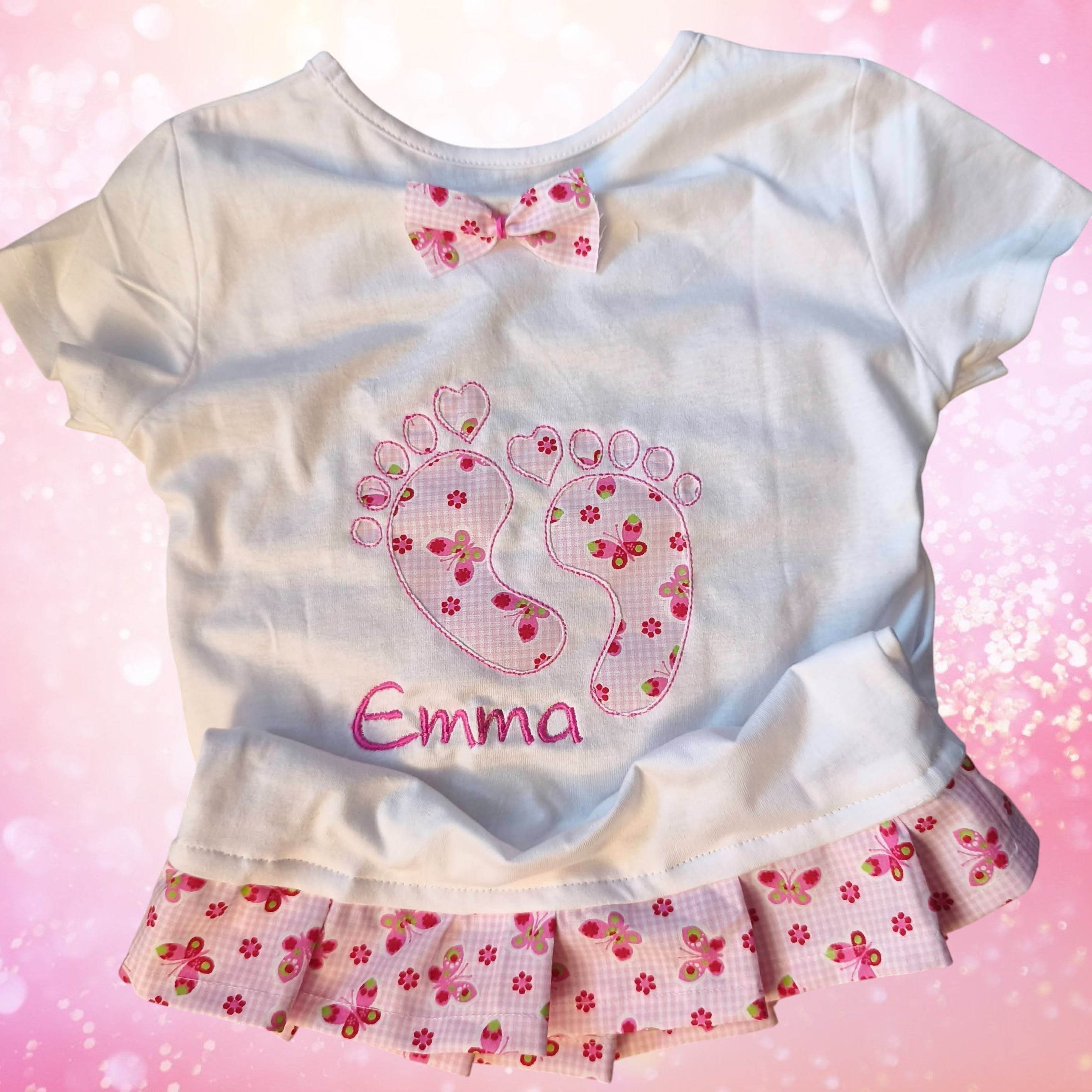 Stickdatei Babyfüsse negative Applikation Set 2547 - Sewando