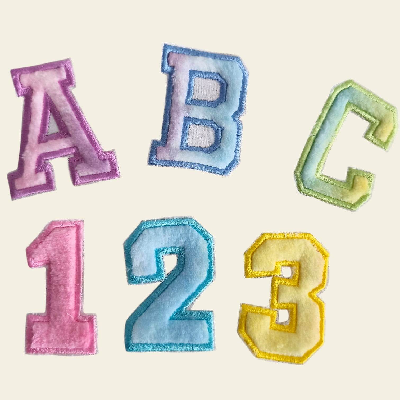 Stickdatei Chenille Applikation Schrift ca. 75mm Set 2543 - Sewando