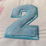 Stickdatei Chenille Applikation Schrift ca. 75mm Set 2543 - Sewando